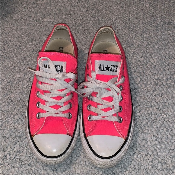 neon pink converse shoes